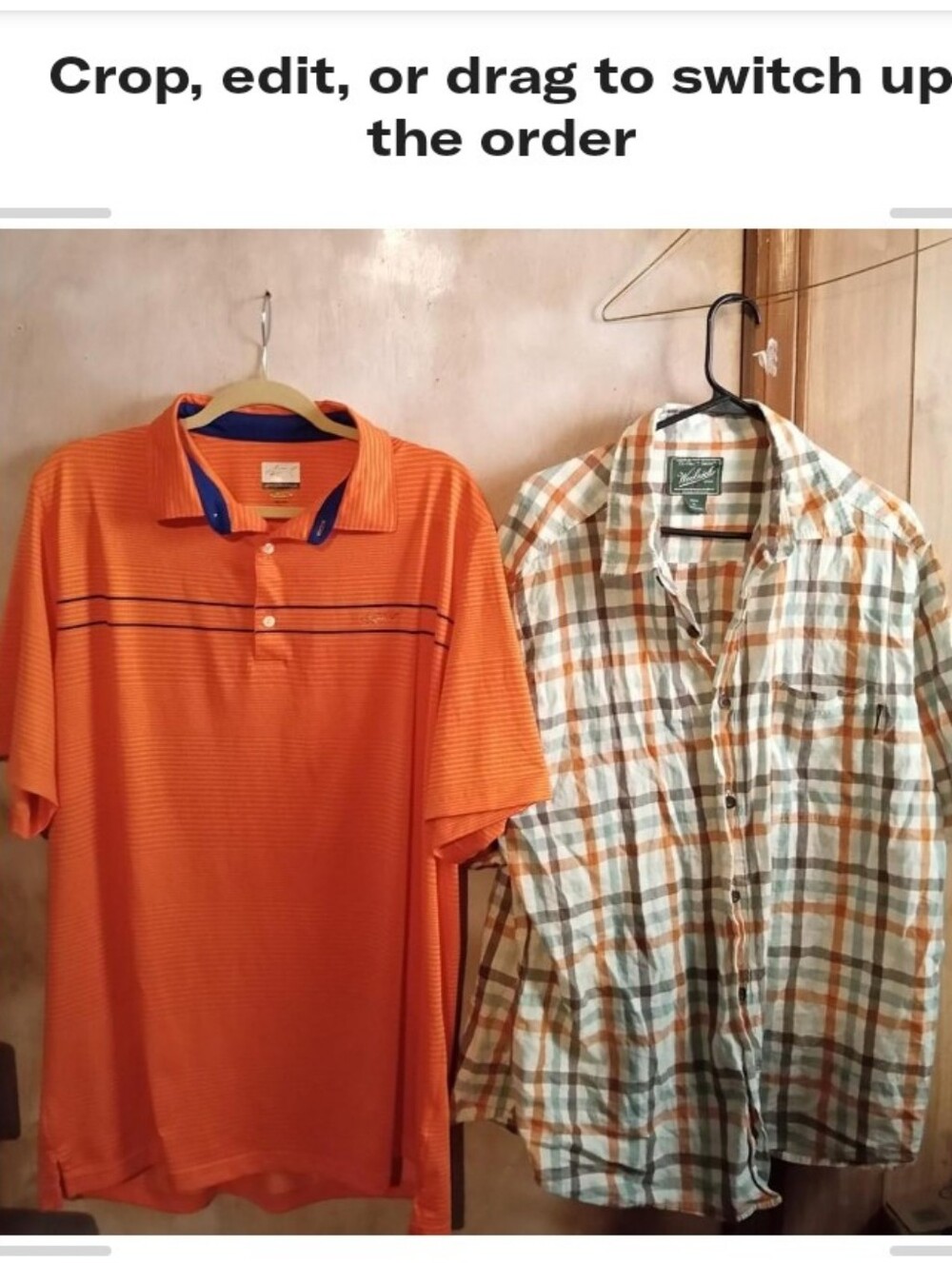 2#bundle Greg Norman & Woolrich Orange striped polo shirts
